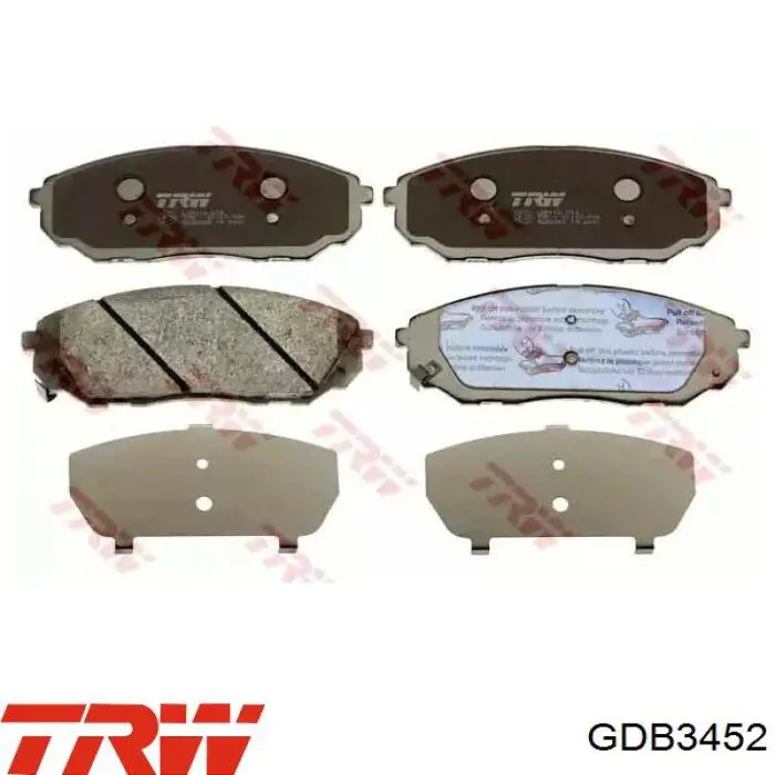 Sapatas do freio dianteiras de disco TRW GDB3452 preço, a partir de 41,50 USD