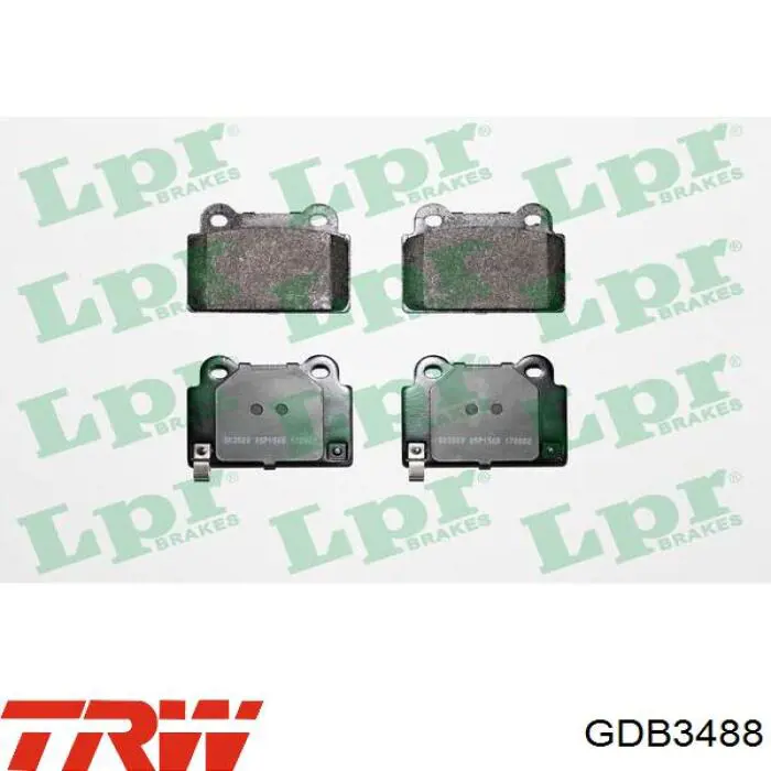 Compre GDB3488 TRW Sapatas do freio traseiras de disco