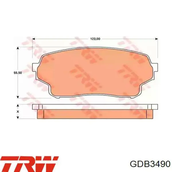 Sapatas do freio dianteiras de disco TRW GDB3490 preço, a partir de 42,16 USD
