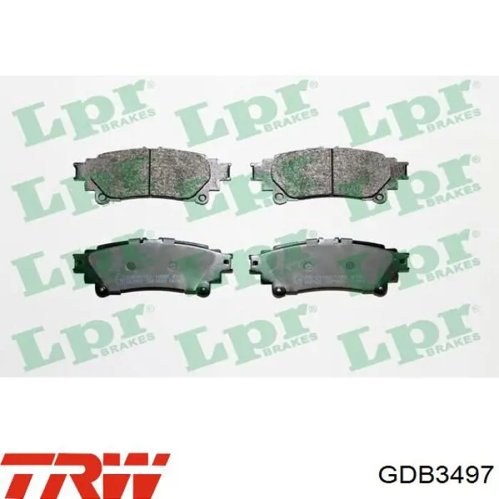 Compre GDB3497 TRW Sapatas do freio traseiras de disco