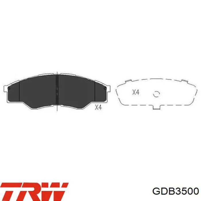 Sapatas do freio dianteiras de disco TRW GDB3500 preço, a partir de 32,62 USD