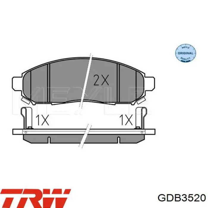 Compre GDB3520 TRW Sapatas do freio dianteiras de disco