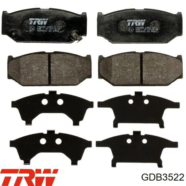 Sapatas do freio dianteiras de disco TRW GDB3522 preço, a partir de 27,63 USD