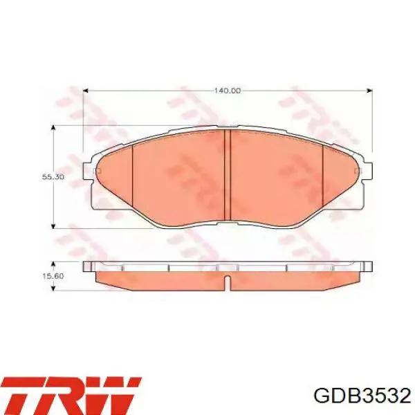Sapatas do freio dianteiras de disco TRW GDB3532 preço, a partir de 41,16 USD