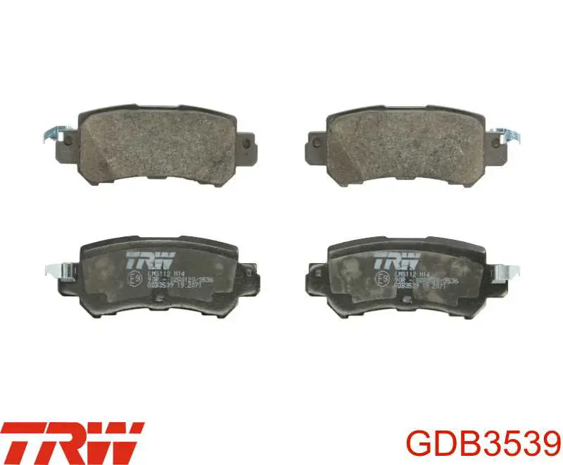 Sapatas do freio traseiras de disco TRW GDB3539 preço, a partir de 33,60 USD