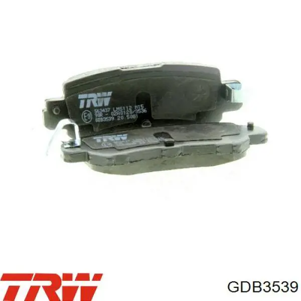 Compre GDB3539 TRW Sapatas do freio traseiras de disco