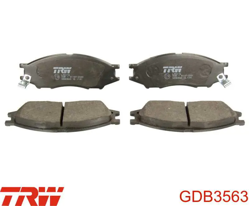 Sapatas do freio dianteiras de disco TRW GDB3563 preço, a partir de 49,96 USD