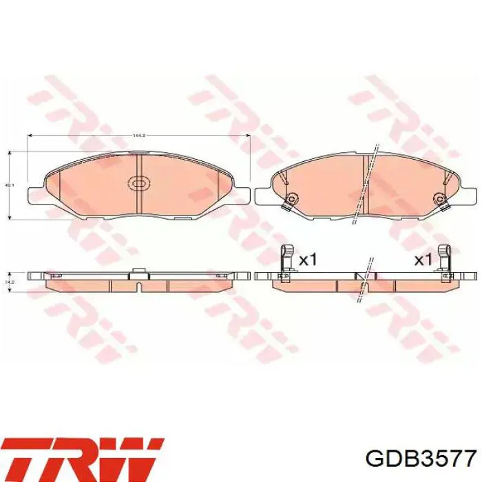 Sapatas do freio dianteiras de disco TRW GDB3577 preço, a partir de 33,52 USD