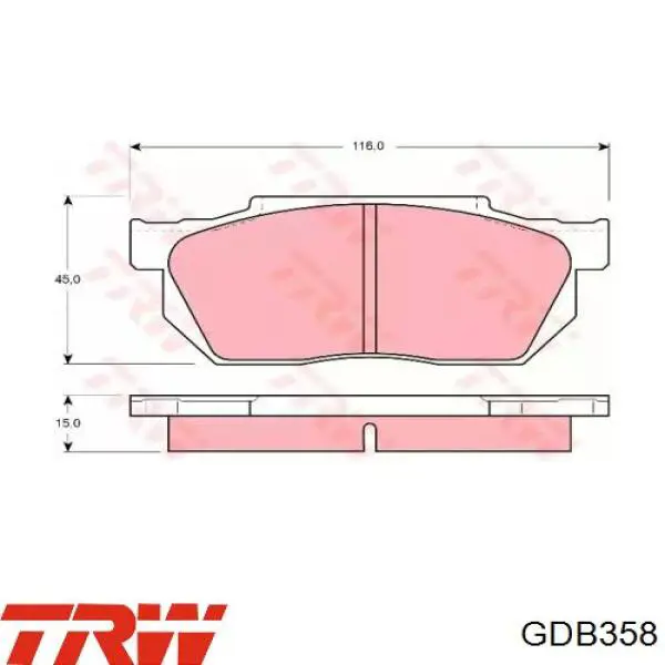 Sapatas do freio dianteiras de disco TRW GDB358 preço, a partir de 23,68 USD