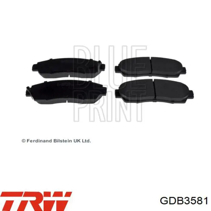 Compre GDB3581 TRW Sapatas do freio dianteiras de disco