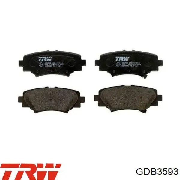Compre GDB3593 TRW Sapatas do freio traseiras de disco