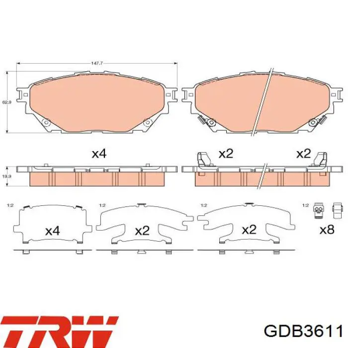 Compre MK585740 Mitsubishi Sapatas do freio dianteiras de disco