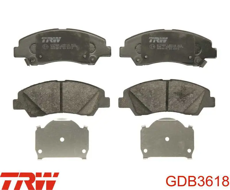 Sapatas do freio dianteiras de disco TRW GDB3618 preço, a partir de 38,63 USD
