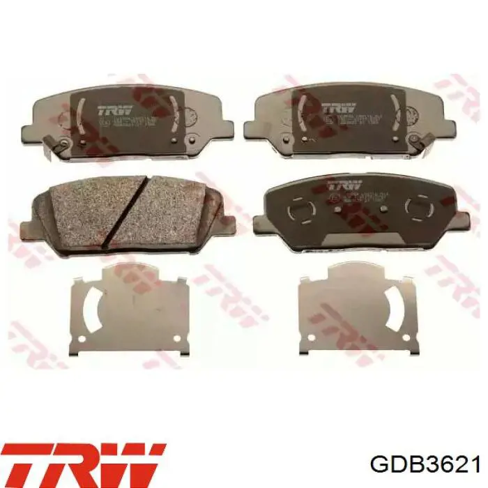 Sapatas do freio dianteiras de disco TRW GDB3621 preço, a partir de 45,43 USD