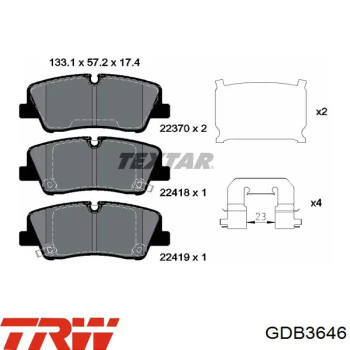 Compre GK1405 CTR Sapatas do freio traseiras de disco