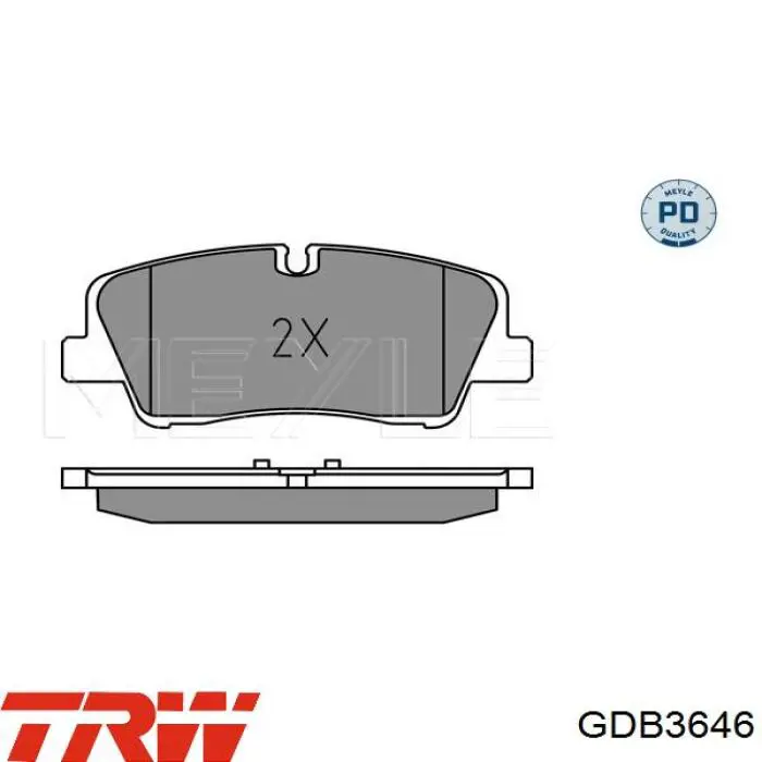 Compre GDB3646 TRW Sapatas do freio traseiras de disco