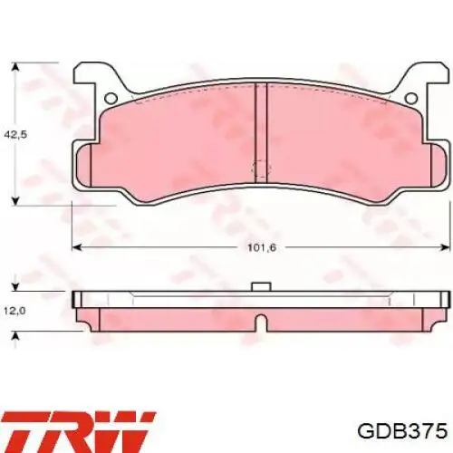 Compre GDB375 TRW Sapatas do freio traseiras de disco