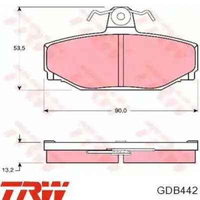 Sapatas do freio traseiras de disco TRW GDB442 preço, a partir de 28,29 USD