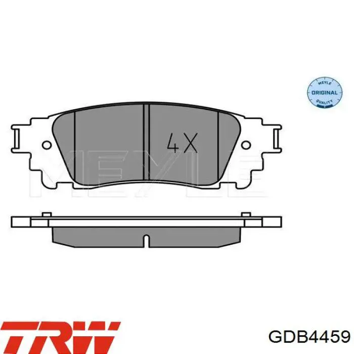 Compre GDB4459 TRW Sapatas do freio traseiras de disco