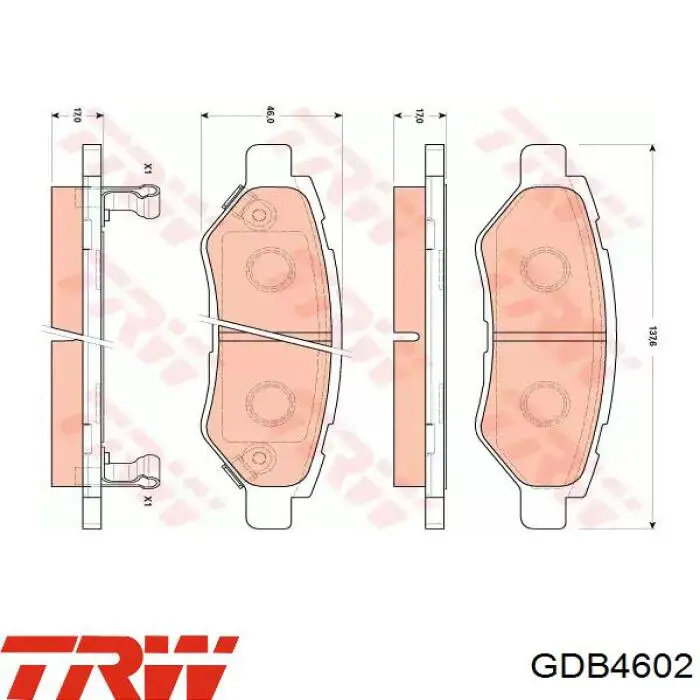 Sapatas do freio traseiras de disco TRW GDB4602 preço, a partir de 49,74 USD