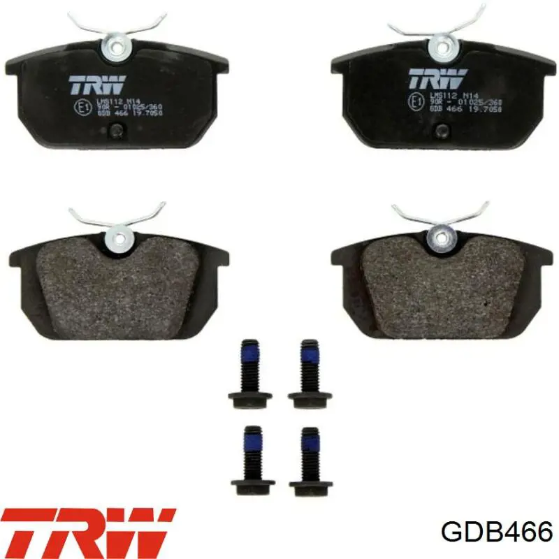 Compre GDB466 TRW Sapatas do freio traseiras de disco
