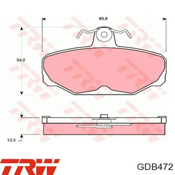 Compre GDB472 TRW Sapatas do freio traseiras de disco