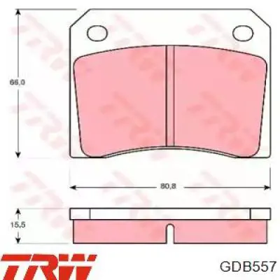 Sapatas do freio traseiras de disco TRW GDB557 preço, a partir de 26,90 USD