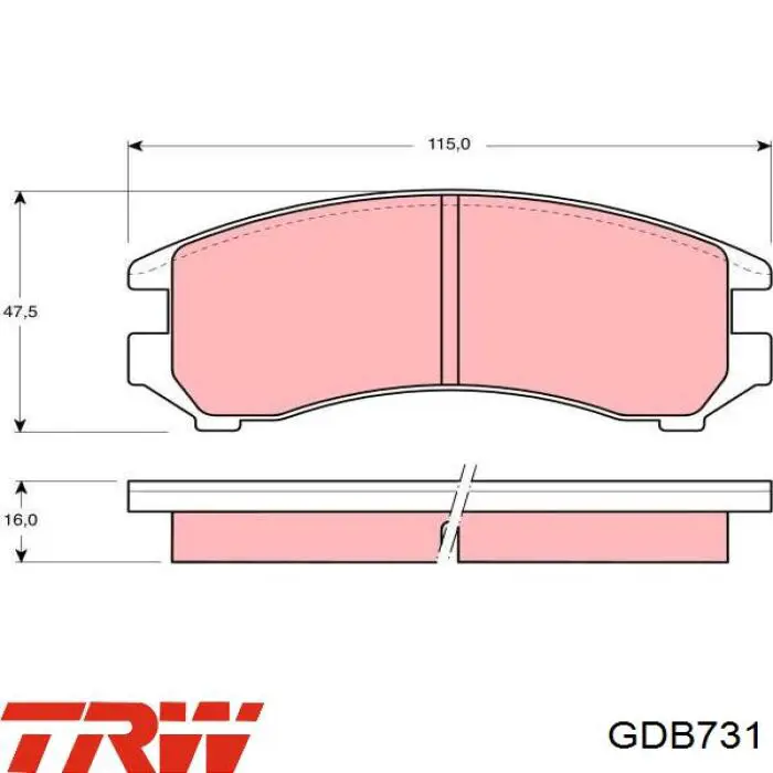 Compre GDB731 TRW Sapatas do freio dianteiras de disco