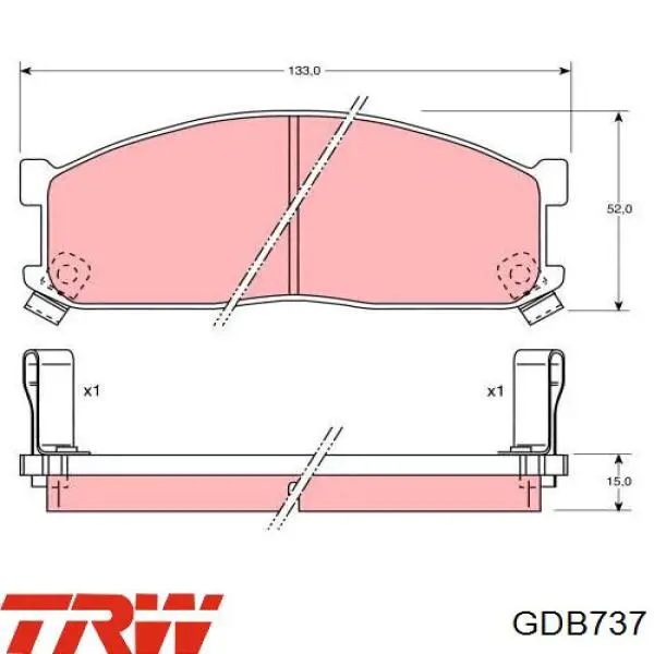 Compre GDB737 TRW Sapatas do freio dianteiras de disco