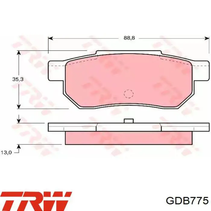 Sapatas do freio traseiras de disco TRW GDB775 preço, a partir de 23,78 USD