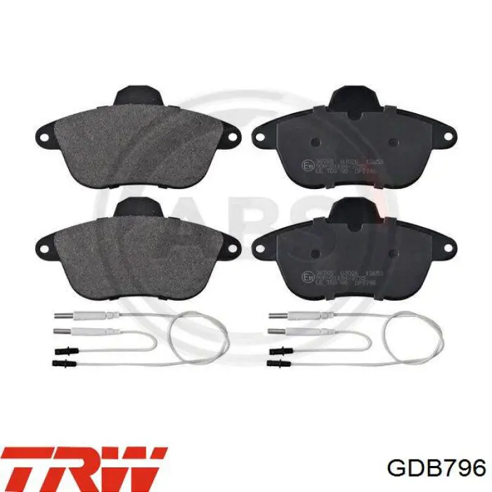 Compre GDB796 TRW Sapatas do freio dianteiras de disco