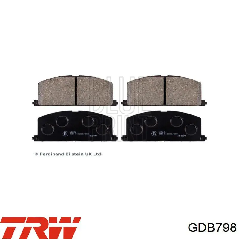Compre GDB798 TRW Sapatas do freio dianteiras de disco