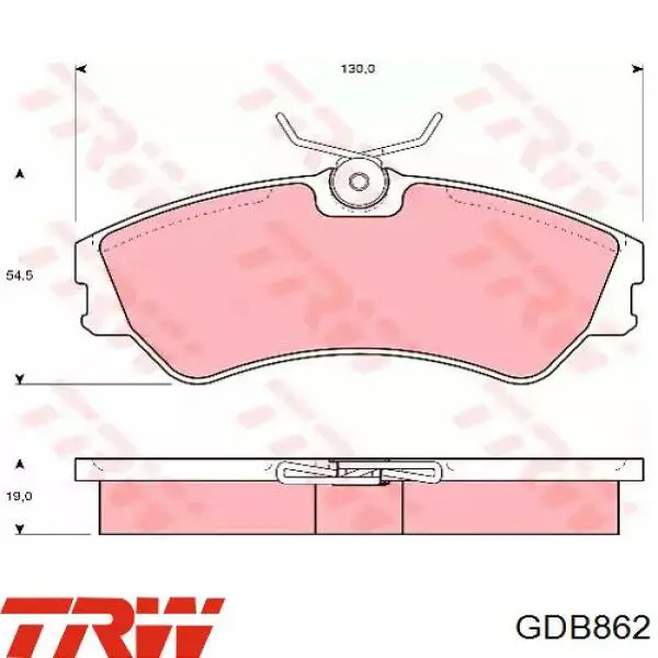 Sapatas do freio dianteiras de disco TRW GDB862 preço, a partir de 27,55 USD