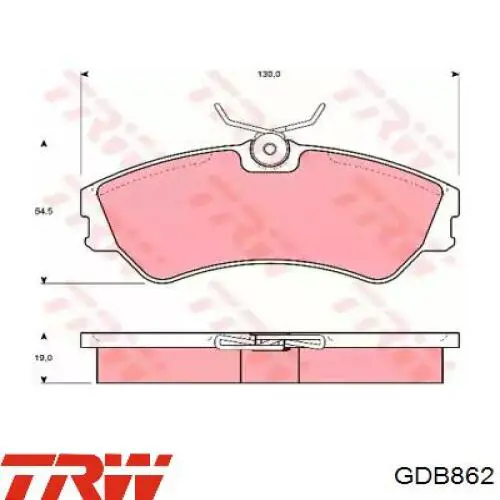 Compre GDB862 TRW Sapatas do freio dianteiras de disco