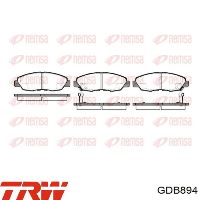Compre GDB894 TRW Sapatas do freio dianteiras de disco