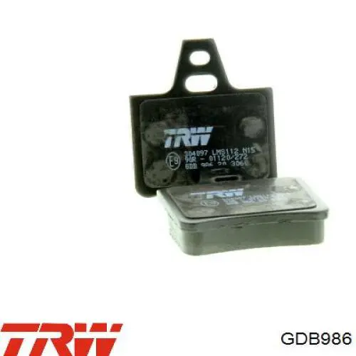 Compre GDB986 TRW Sapatas do freio traseiras de disco