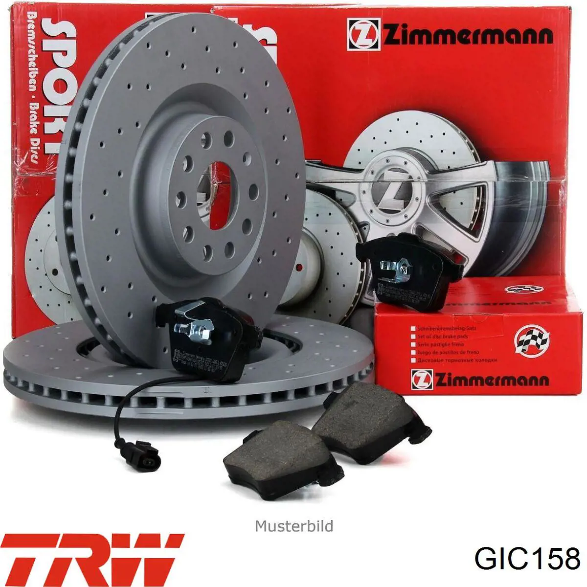 Compre GIC158 TRW Sensor dianteiro de desgaste das sapatas do freio