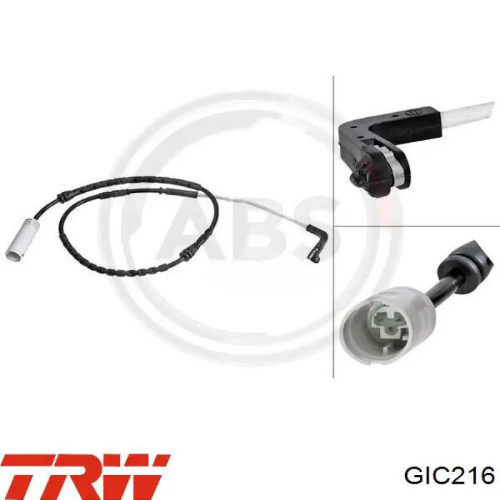 Compre GIC216 TRW Sensor dianteiro de desgaste das sapatas do freio
