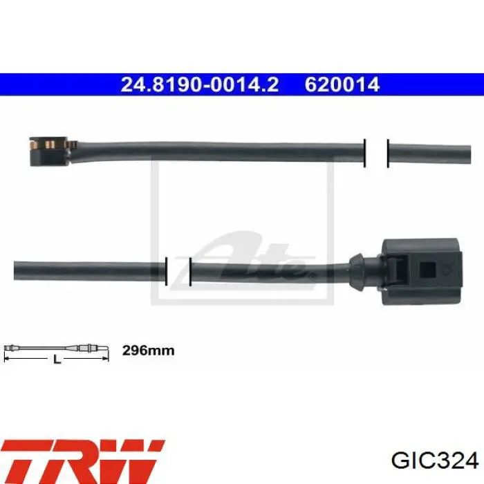 Compre GIC324 TRW Sensor dianteiro de desgaste das sapatas do freio
