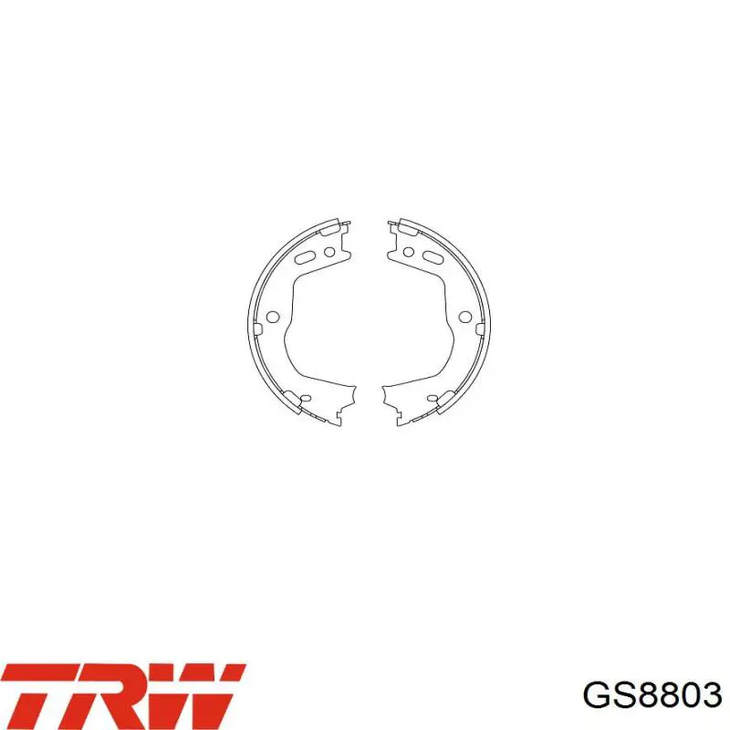 GS8803 TRW Sapatas do freio de estacionamento