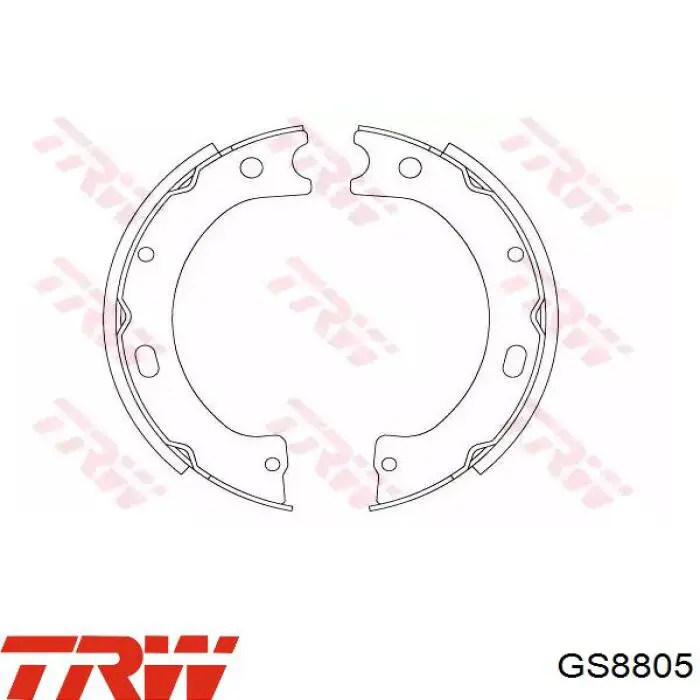 Sapatas do freio de estacionamento TRW GS8805 preço, a partir de 30,65 USD