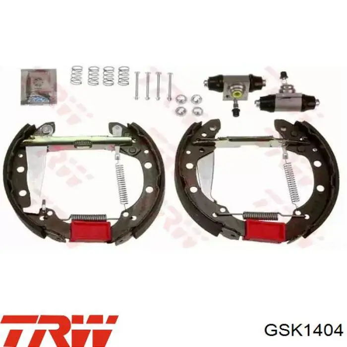 Sapatas do freio traseiras de tambor, montadas com cilindros, kit TRW GSK1404 preço, a partir de 67,77 USD