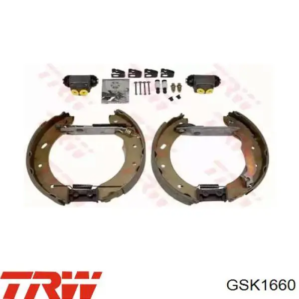 Sapatas do freio traseiras de tambor, montadas com cilindros, kit TRW GSK1660 preço, a partir de 108,73 USD