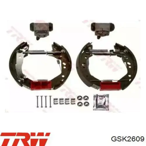 Sapatas do freio traseiras de tambor TRW GSK2609 preço, a partir de 127,27 USD