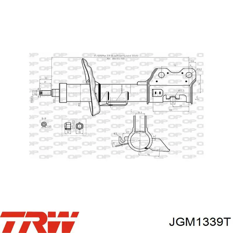 SAB858631 Open Parts Amortecedor dianteiro direito