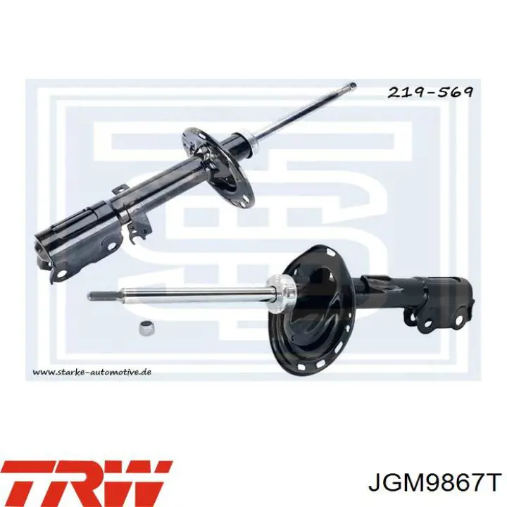 Compre JGM9867T TRW Amortecedor traseiro esquerdo