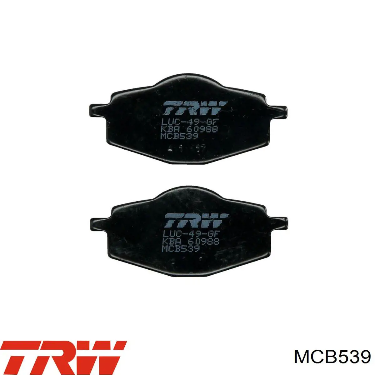 Sapatas do freio dianteiras de disco TRW MCB539 preço, a partir de 23,97 USD
