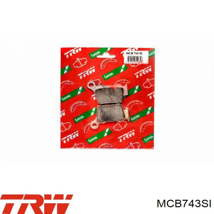 MCB743SI TRW Sapatas do freio traseiras de disco