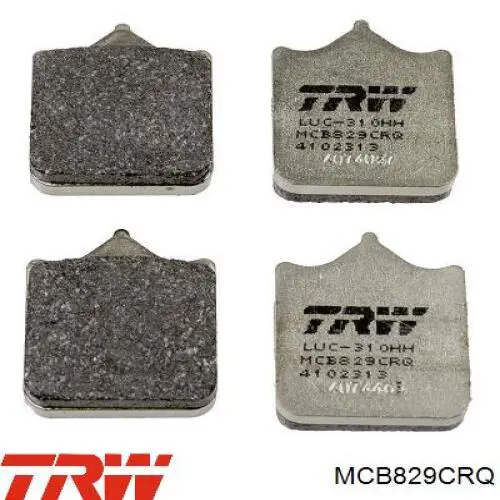 MCB829CRQ TRW Sapatas do freio dianteiras de disco