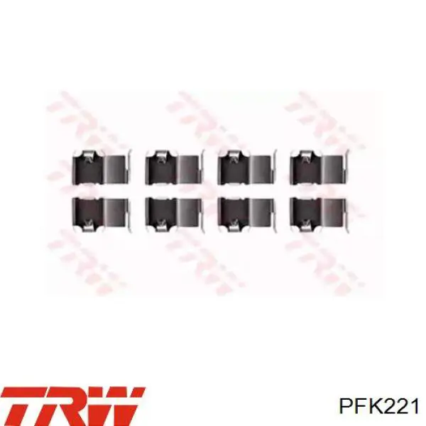 Compre PFK221 TRW Kit de molas de fixação de sapatas de disco dianteiras